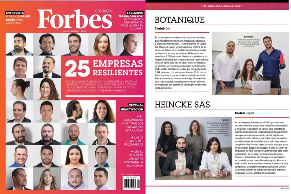 Heincke, one of the 25 resilient companies of Forbes Colombia